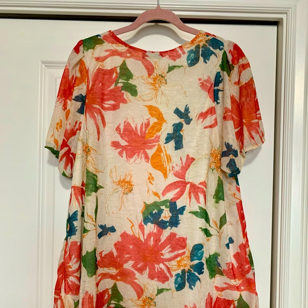 Floral print midi dress